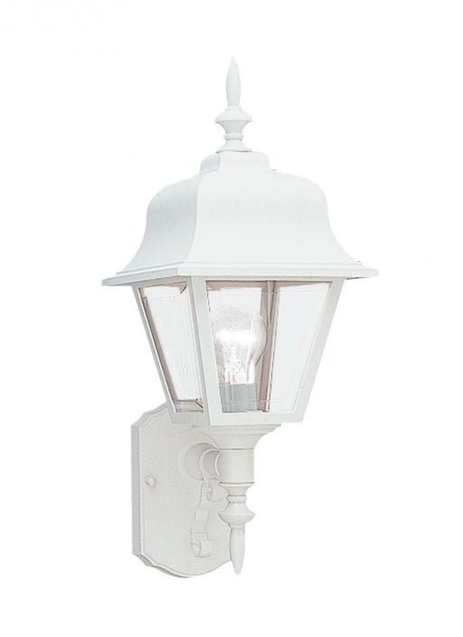 Generation Lighting Polycarbonate Outdoor traditional 1-light outdoor exterior large wall lantern sconce in white finish