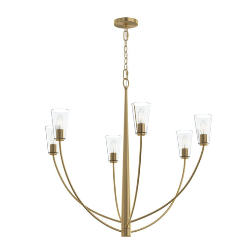 Jheni Six-light Large Chandelier With Clear Glass Shades | P400455-191