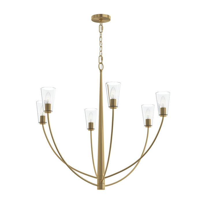 Jheni Six-light Large Chandelier With Clear Glass Shades | P400455-191