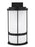 Generation Lighting Wilburn modern 1-light outdoor exterior Dark Sky compliant large wall lantern sconce in black finish