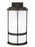 Generation Lighting Wilburn modern 1-light outdoor exterior Dark Sky compliant large wall lantern sconce in antique bron