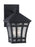 Generation Lighting Herrington transitional 1-light outdoor exterior small wall lantern sconce in black finish with clea