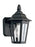 Generation Lighting Brentwood traditional 1-light outdoor exterior wall lantern sconce in black finish with clear glass
