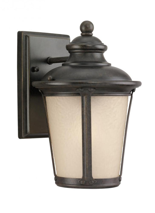Generation Lighting Cape May traditional 1-light LED outdoor exterior small wall lantern sconce in burled iron grey fini