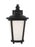 Generation Lighting Cape May traditional 1-light LED outdoor exterior medium wall lantern sconce in black finish with et