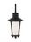 Generation Lighting Cape May traditional 1-light LED outdoor exterior large wall lantern sconce in black finish with etc