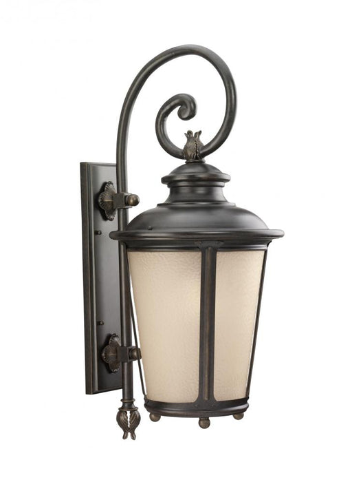 Generation Lighting Cape May traditional 1-light LED outdoor exterior extra large wall lantern sconce in burled iron gre