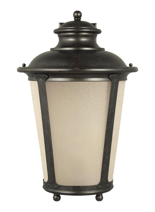 Generation Lighting Cape May traditional 1-light outdoor exterior extra large wall lantern sconce in burled iron grey fi