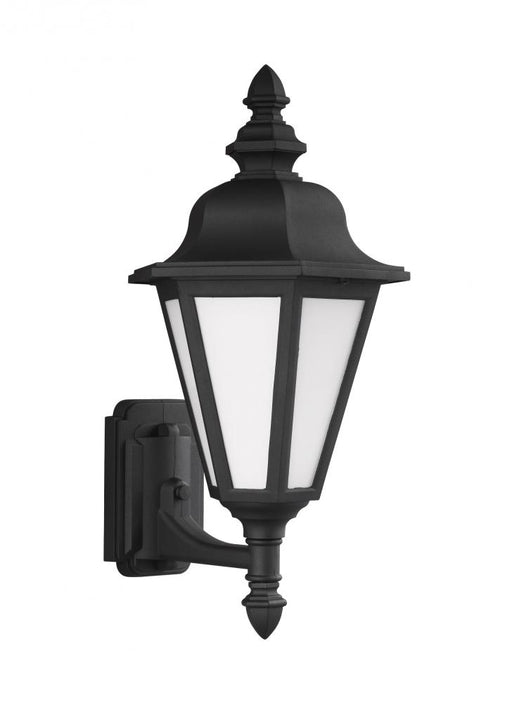 Generation Lighting Brentwood traditional 1-light outdoor exterior medium uplight wall lantern sconce in black finish wi