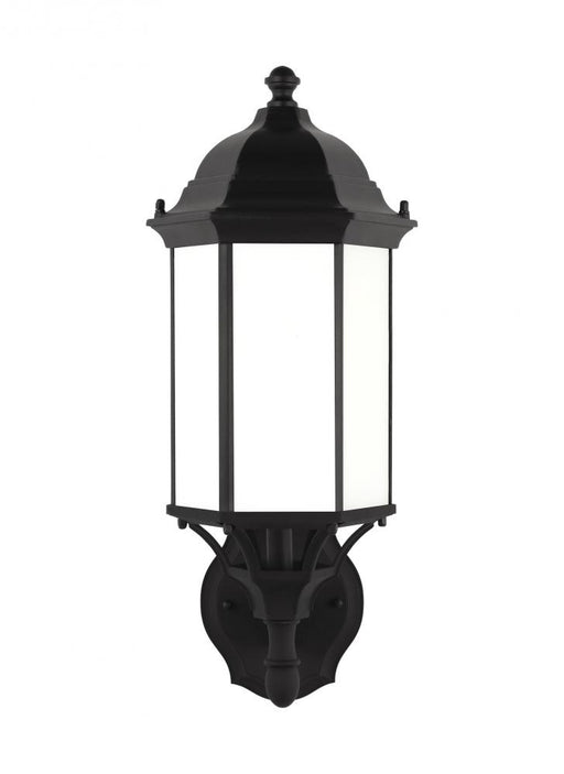 Generation Lighting Sevier traditional 1-light outdoor exterior medium uplight outdoor wall lantern sconce in black fini