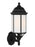 Generation Lighting Sevier traditional 1-light LED outdoor exterior medium uplight outdoor wall lantern sconce in black