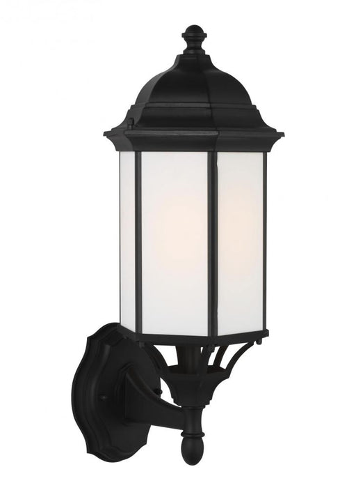 Generation Lighting Sevier traditional 1-light LED outdoor exterior medium uplight outdoor wall lantern sconce in black