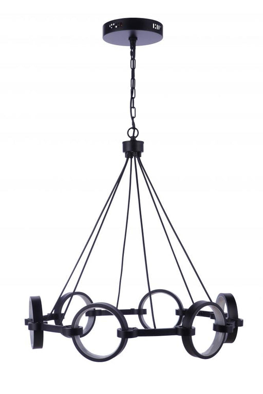 Craftmade Context 6 Light LED Chandelier in Flat Black