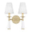 Crystorama Baxter 2 Light Aged Brass Sconce