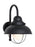 Generation Lighting Sebring transitional 1-light outdoor exterior large wall lantern sconce in black finish with clear s