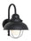 Generation Lighting Sebring transitional 1-light LED outdoor exterior large wall lantern sconce in black finish with cle