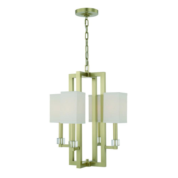 Crystorama Dixon 4 Light Aged Brass Chandelier