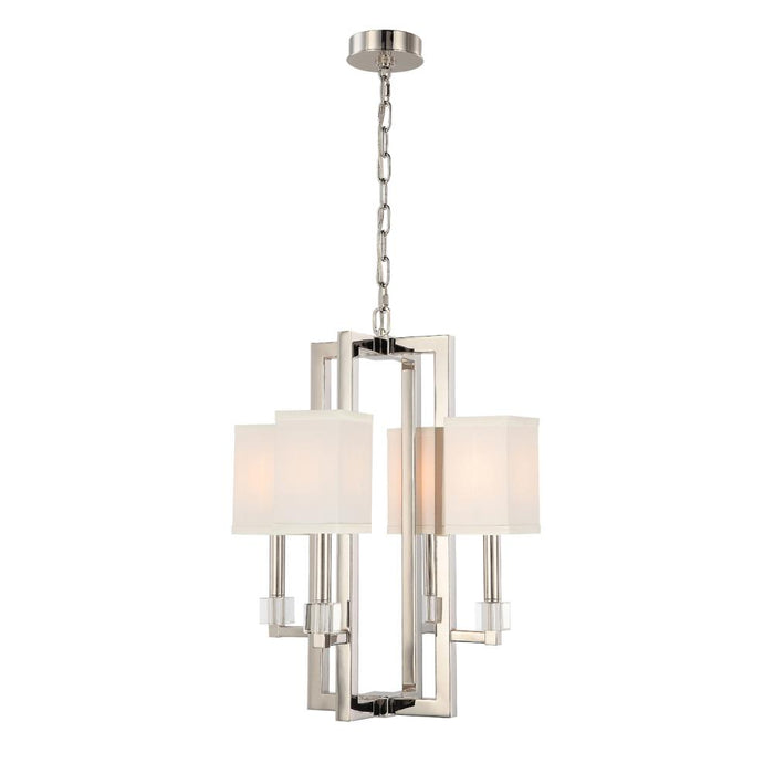 Crystorama Dixon 4 Light Polished Nickel Chandelier