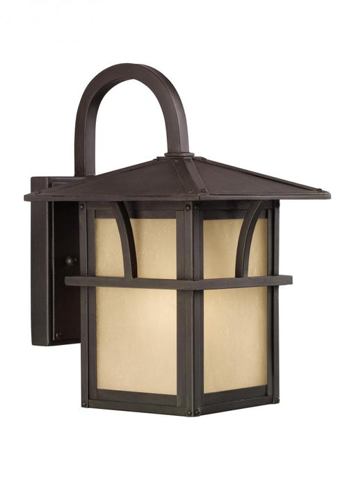 Generation Lighting Medford Lakes transitional 1-light LED outdoor exterior small wall lantern sconce in statuary bronze