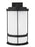 Generation Lighting Wilburn modern 1-light outdoor exterior Dark Sky compliant extra large wall lantern sconce in black