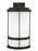 Generation Lighting Wilburn modern 1-light LED outdoor exterior Dark Sky compliant extra large wall lantern sconce in an