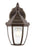 Generation Lighting Bakersville traditional 1-light outdoor exterior small round wall lantern sconce in antique bronze f