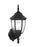 Generation Lighting Bakersville traditional 1-light outdoor exterior wall lantern in black finish with clear curved beve