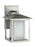 Generation Lighting Hunnington contemporary 1-light LED outdoor exterior small wall lantern in weathered pewter grey fin | 89029EN3-57