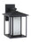 Generation Lighting Hunnington contemporary 1-light outdoor exterior large led outdoor wall lantern in black finish with | 8903197S-12