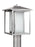 Generation Lighting Hunnington contemporary 1-light outdoor exterior post lantern in weathered pewter grey finish with e