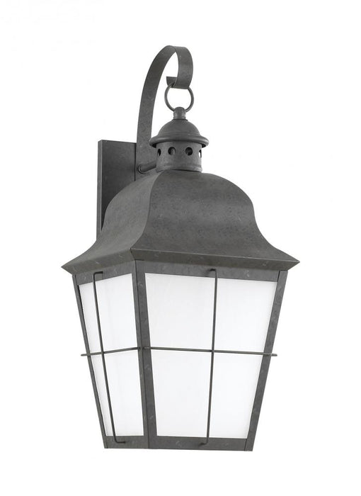 Generation Lighting Chatham traditional 1-light large outdoor exterior wall lantern sconce in oxidized bronze finish wit | 89273-46