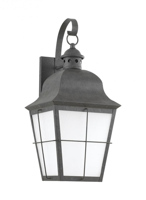 Generation Lighting Chatham traditional 1-light large outdoor exterior wall lantern sconce in oxidized bronze finish wit