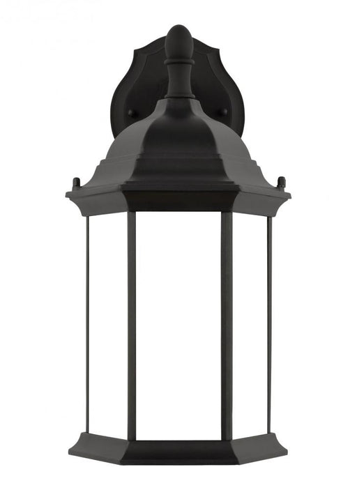Generation Lighting Sevier traditional 1-light LED outdoor exterior medium downlight outdoor wall lantern sconce in blac