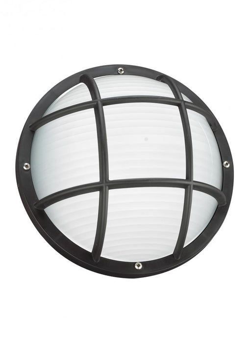 Generation Lighting Bayside traditional 1-light outdoor exterior wall or ceiling mount in black finish with polycarbonat | 89807-12