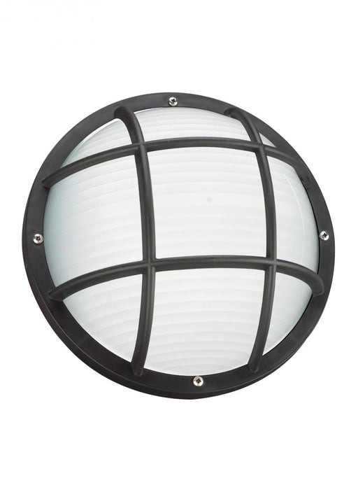 Generation Lighting Bayside traditional 1-light outdoor exterior wall or ceiling mount in black finish with polycarbonat