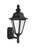 Generation Lighting Brentwood traditional 1-light LED outdoor exterior medium uplight outdoor wall lantern sconce in bla