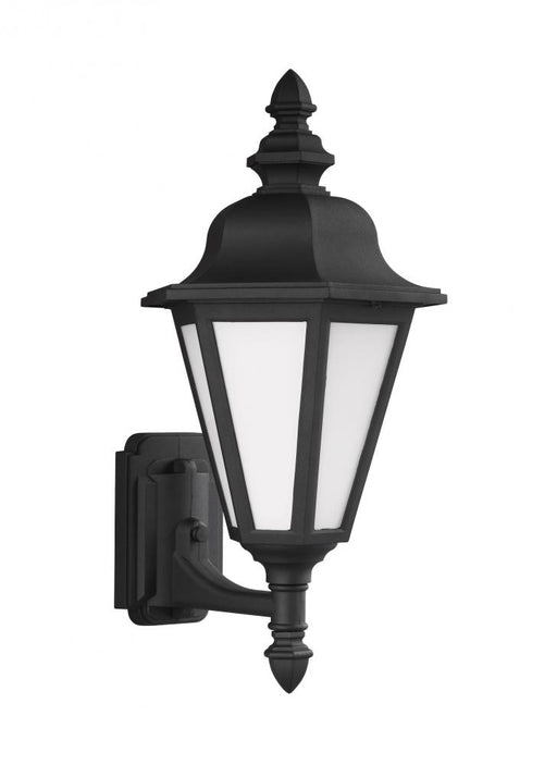 Generation Lighting Brentwood traditional 1-light LED outdoor exterior medium uplight outdoor wall lantern sconce in bla