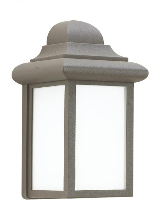 Generation Lighting Mullberry Hill traditional 1-light outdoor exterior wall lantern sconce in bronze finish with smooth