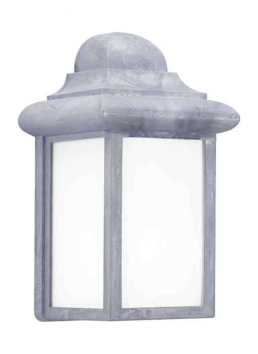 Generation Lighting Mullberry Hill traditional 1-light outdoor exterior wall lantern sconce in pewter finish with smooth