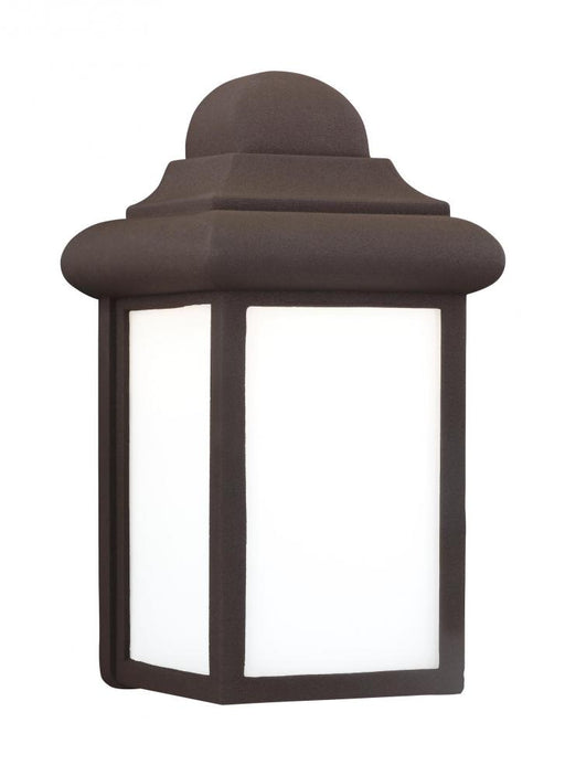 Generation Lighting Mullberry Hill traditional 1-light LED outdoor exterior wall lantern sconce in bronze finish with sm