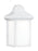 Generation Lighting Mullberry Hill traditional 1-light LED outdoor exterior wall lantern sconce in white finish with smo