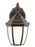 Generation Lighting Bakersville traditional 1-light LED outdoor exterior small round wall lantern sconce in antique bron