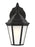 Generation Lighting Bakersville traditional 1-light outdoor exterior small wall lantern sconce in black finish with sati