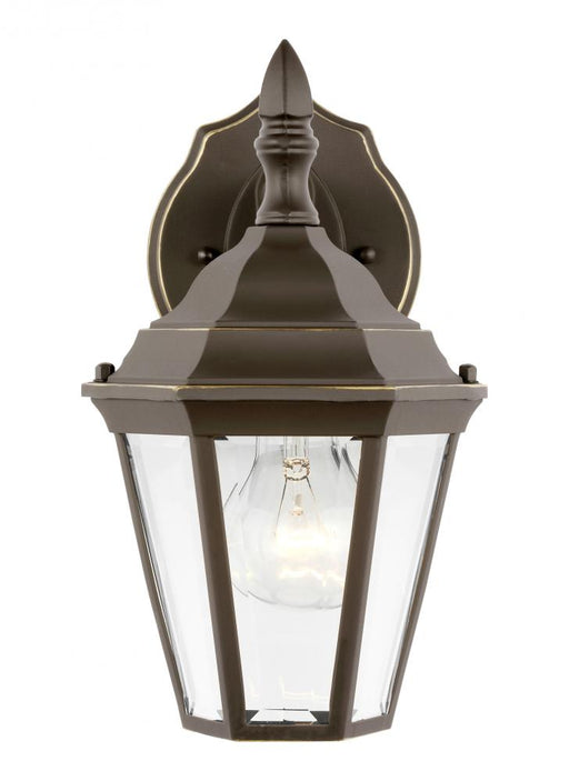 Generation Lighting Bakersville traditional 1-light outdoor exterior small wall lantern sconce in antique bronze finish