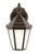 Generation Lighting Bakersville traditional 1-light LED outdoor exterior small wall lantern sconce in antique bronze fin