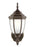 Generation Lighting Bakersville traditional 1-light LED outdoor exterior round wall lantern sconce in antique bronze fin