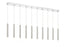 10 Light Linear Chandelier | 917MP12-BN-LED-10LCH