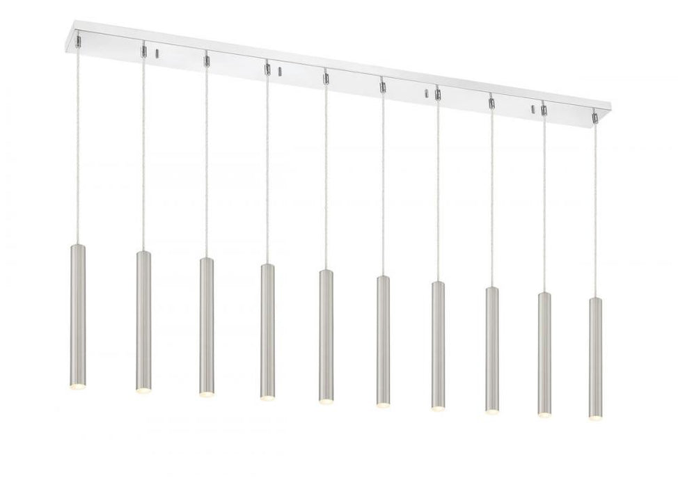 10 Light Linear Chandelier | 917MP12-BN-LED-10LCH