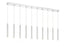 10 Light Linear Chandelier | 917MP12-CH-LED-10LCH