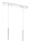 2 Light Linear Chandelier | 917MP12-CH-LED-2LCH
